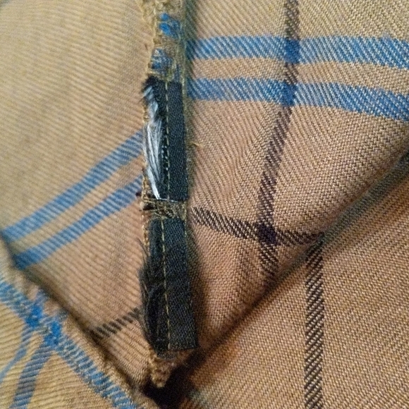 Sanctuary Women's Olive Green Plaid Lace Front Top Size Medium - Picture 8 of 8